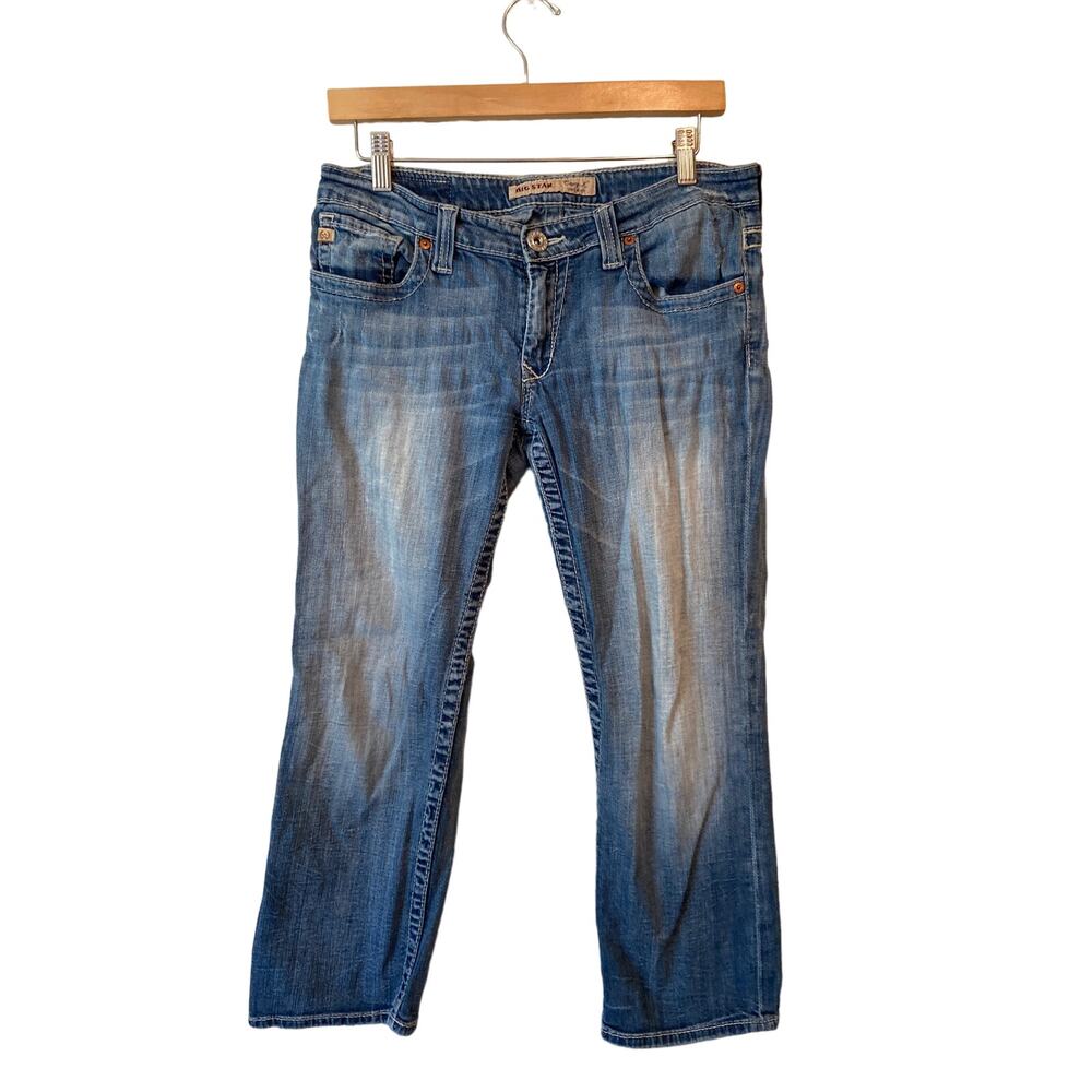Big Star Legendary Blue Jean Western Boho Embellished Straight Leg Country 30